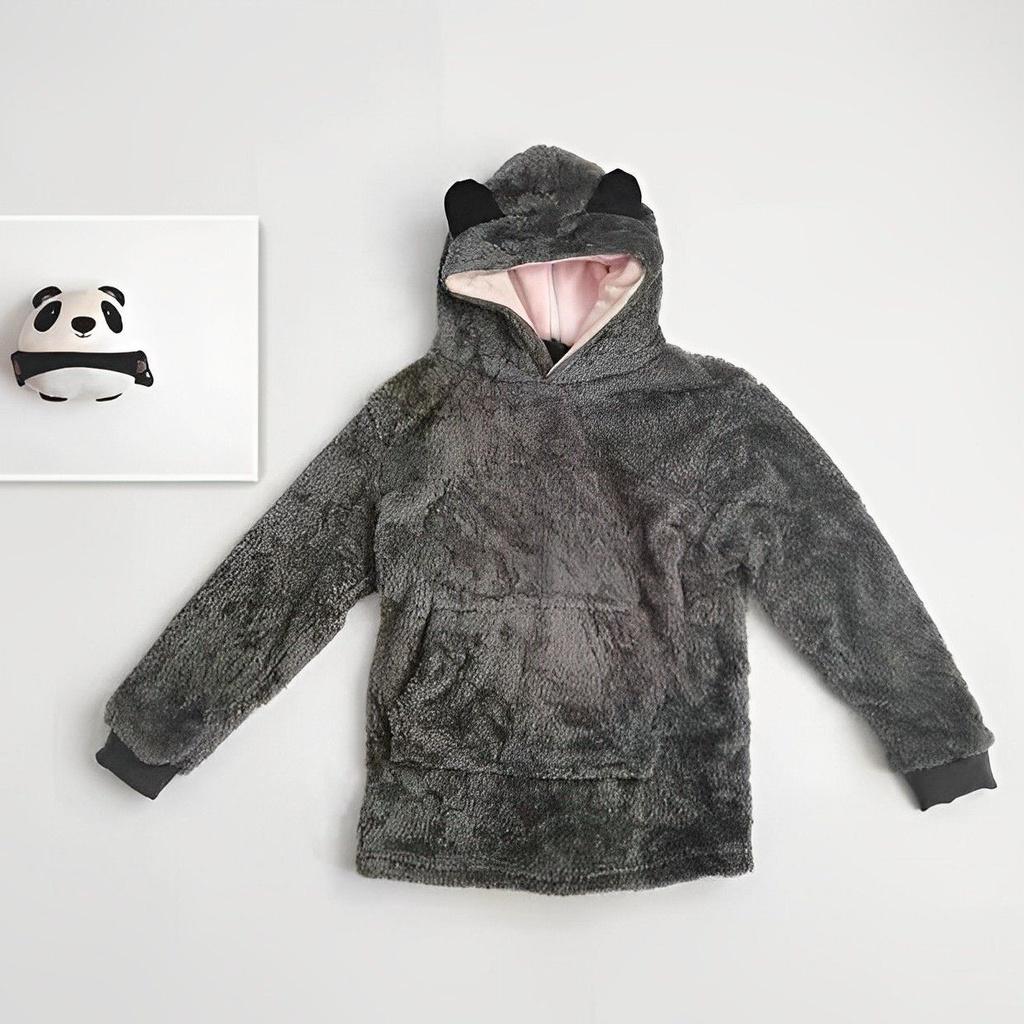 Детский супермягкий плюшевый зимний флисовый теплый худи-одеяло гигантского размера