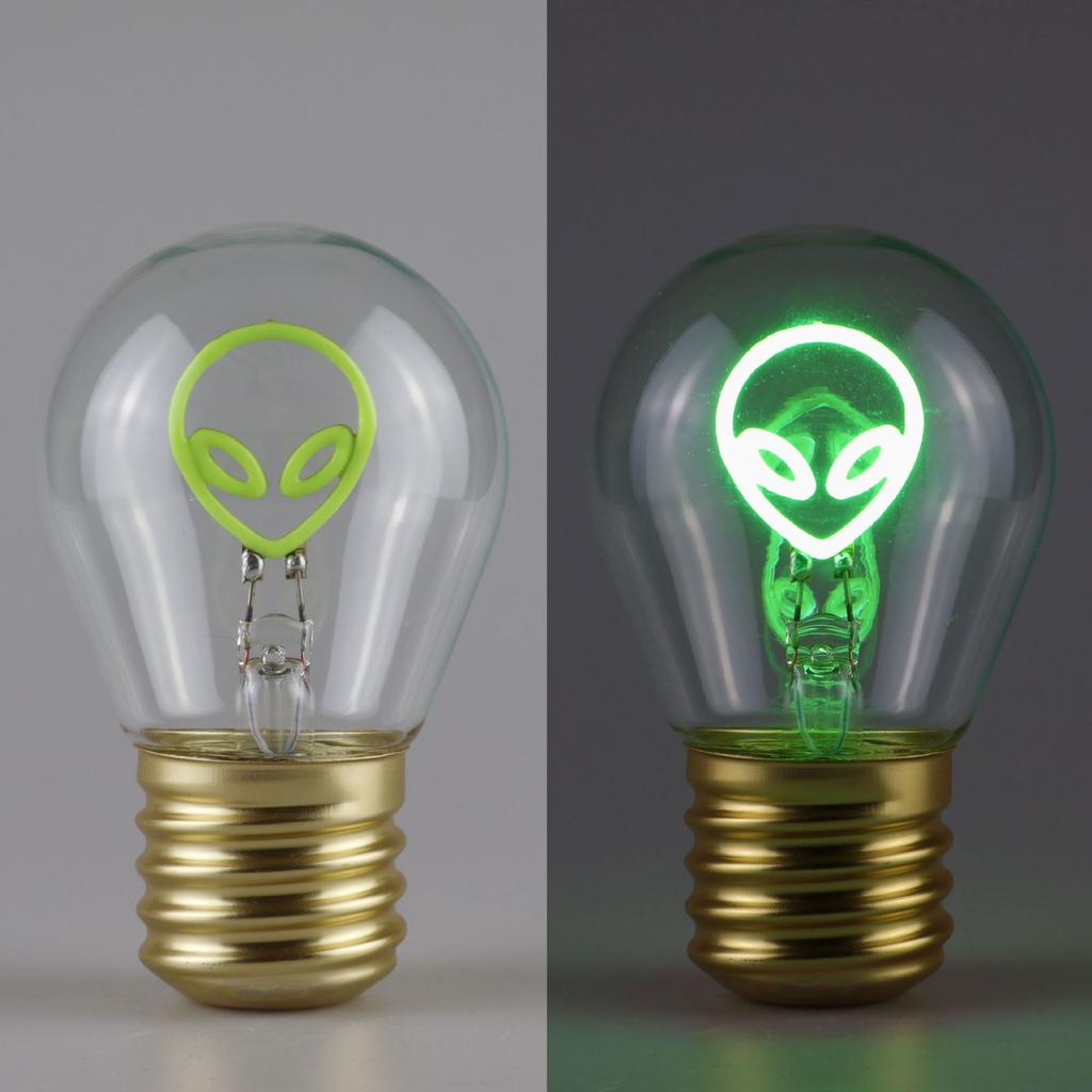 Cute Cartoon LED Bulb Night Light, Rechargeable, Colorful Decorative Portable Lamp