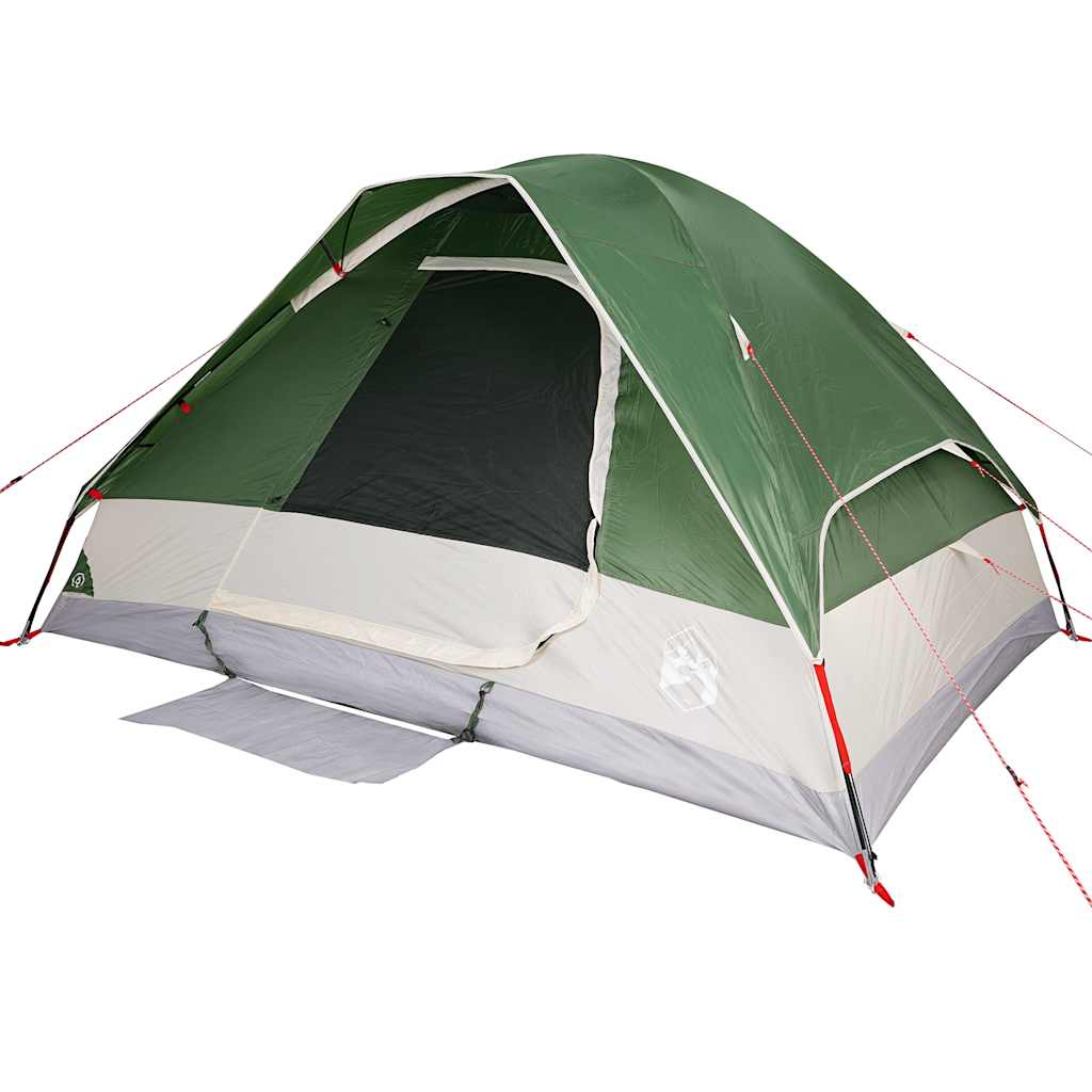 Dome Camping Tent for 4 Persons Green Waterproof