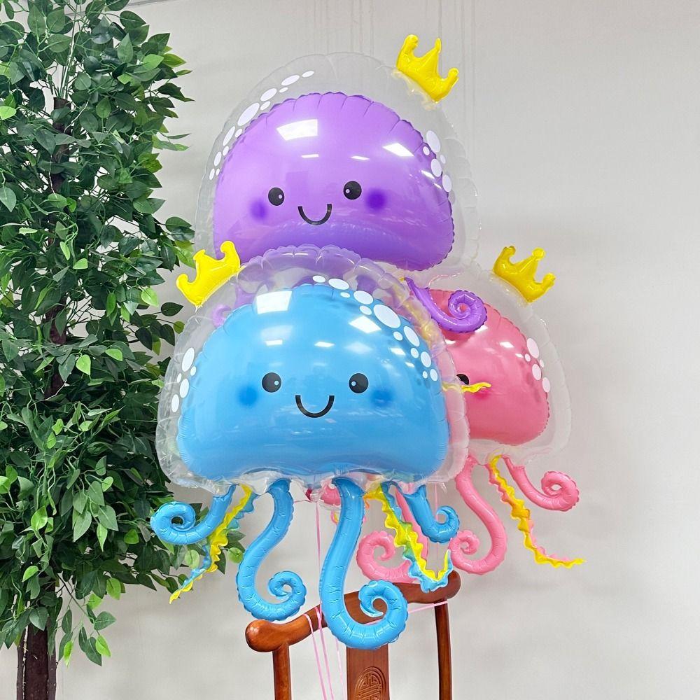Double-layer Crown Jellyfish Floating Balloon Cute Birthday Party Decor Baby Shower