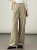 2025 Autumn Women's High-Waisted Wide-Leg White Casual Pants