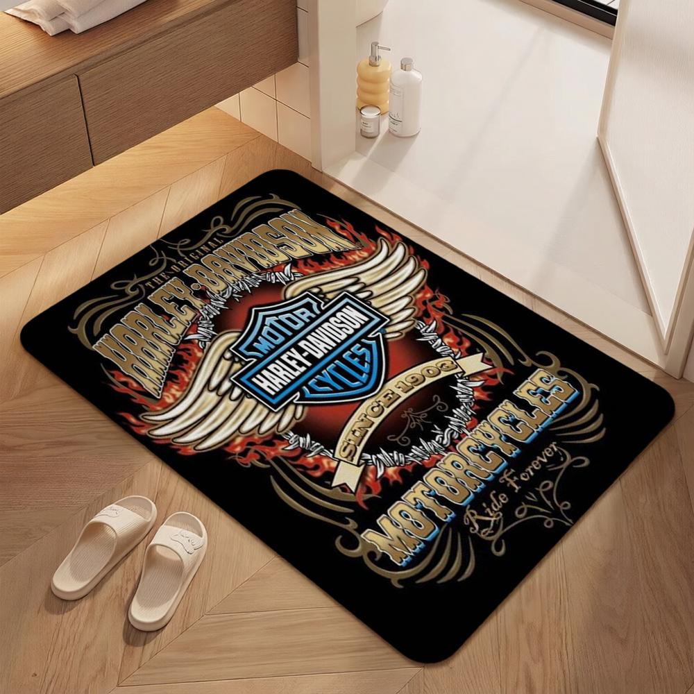 Harley Davidson Eagle Skull Carpet Doormat Floor Mats Office Chair Cushion Dormitory Decoration Art