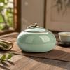 Sealed Tea Canister Crackle Glaze Tea Storage Box Chinese Style Storage Jar  Home Decoration