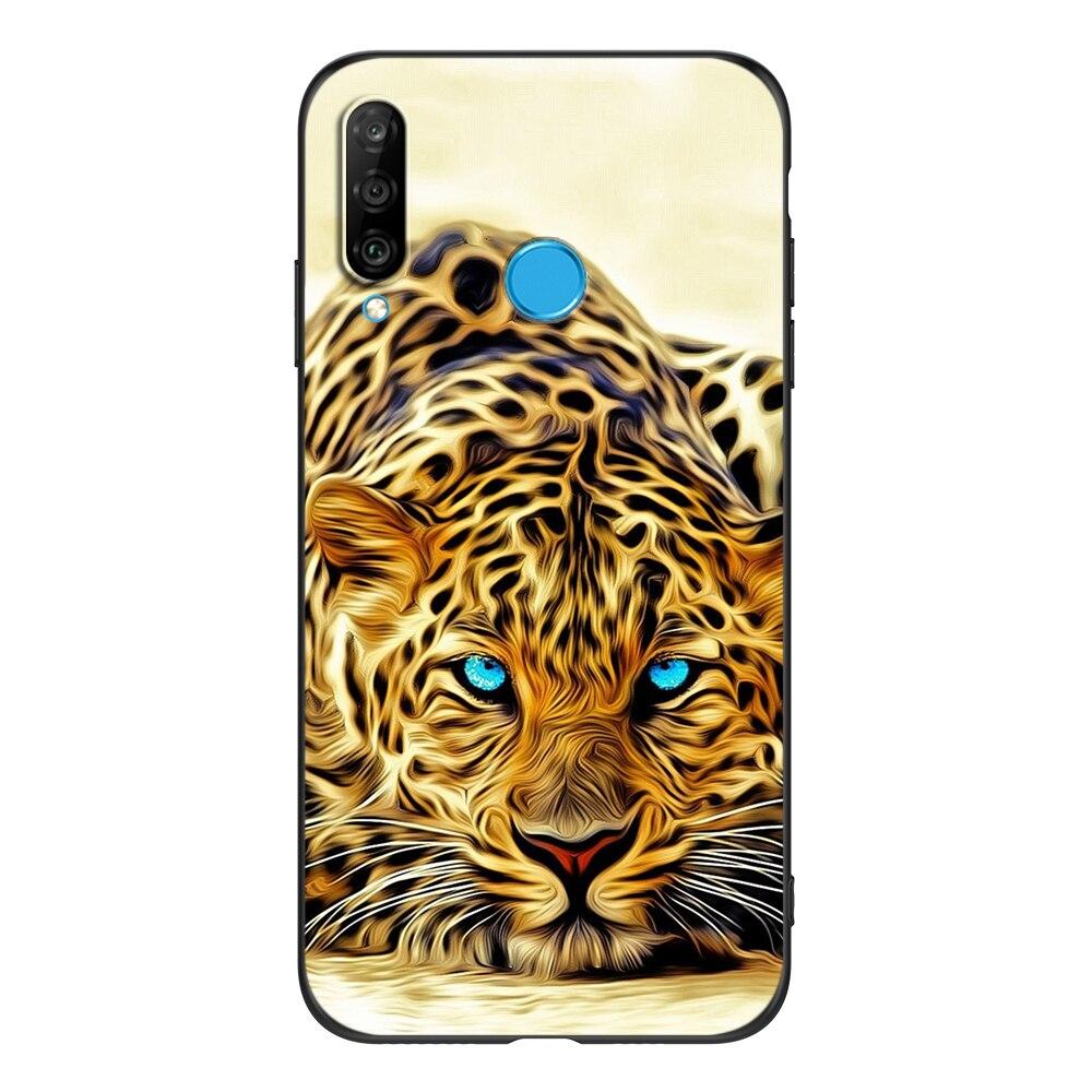 Для Huawei P30 lite Nova 4e honor 20s honor 20 lite русская версия чехол задняя крышка телефона черный чехол tpu лев волк тигр дракон