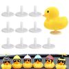 10Pcs Rubber Duck Mount with Adhesive Effectively Fix Removable Anti-slip Fixed Yellow Duck Car Model Display Bracket Home Use