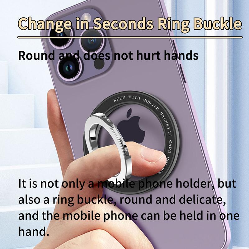 VAORLO Original For Magsafe Magnetic Stand Mini Alloy Portable Foldable Desktop Holder Magnet Finger Ring Bracket For iPhone 12 13 14 Pro