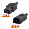 5/20Pcs C13 C14 3 Pins AC Socket IEC 10A 250V Male Female Plug Rewirable Power Connector Straight Cable Plugs Connector
