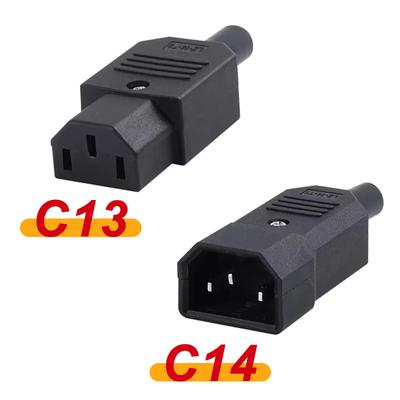 5/20 шт. C13 C14 3-контактная розетка переменного тока IEC 10A 250V штекер папа/мама Перепаиваемый разъем питания Прямые штекеры для кабеля Разъем