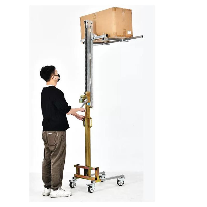 Manual Unloading Lifting Handling Stacker Forklift Lifting Portable Folding Forklift Lightweight Used for Lifting and Handling