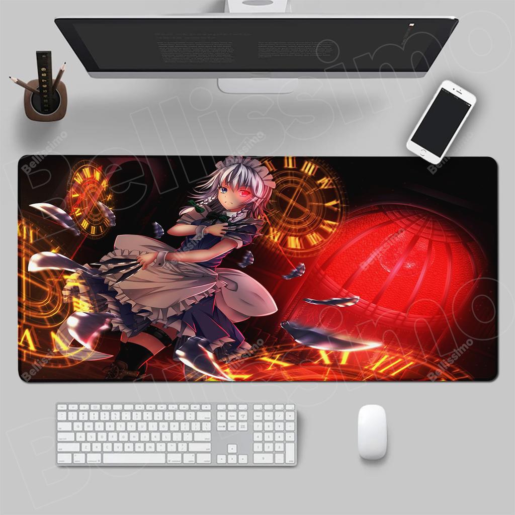 PC Gaming Accessories Touhou Project Mouse Pad Game Laptop Playmat Extra Large Anime Girl Izayoi Sakuya Kirisame Marisa Mousepad