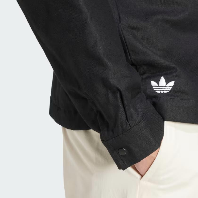 adidas Originals Neuclassics Однобортная Полосатая Лацканы Обычный Крой Легкая Повседневная Унисекс Куртка Черная JC9906