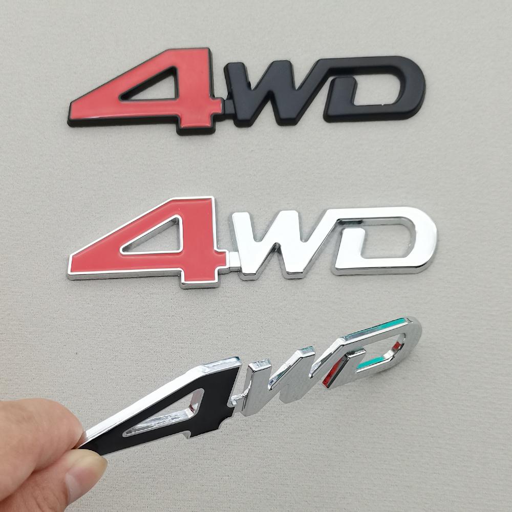 3D Metal Car Sticker 4WD Logo Emblem Trunk Badge Decal For Mitsubishi Asx Lancer 10 Outlander Pajero Sport L200 Colt Accessories