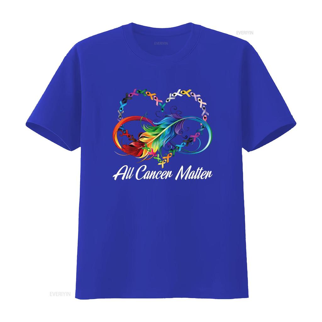 All Cancer Matter Awareness Ribbons World Day Women T Shirt vintage Washed Stretched graphic designer clothes Soft Breathable