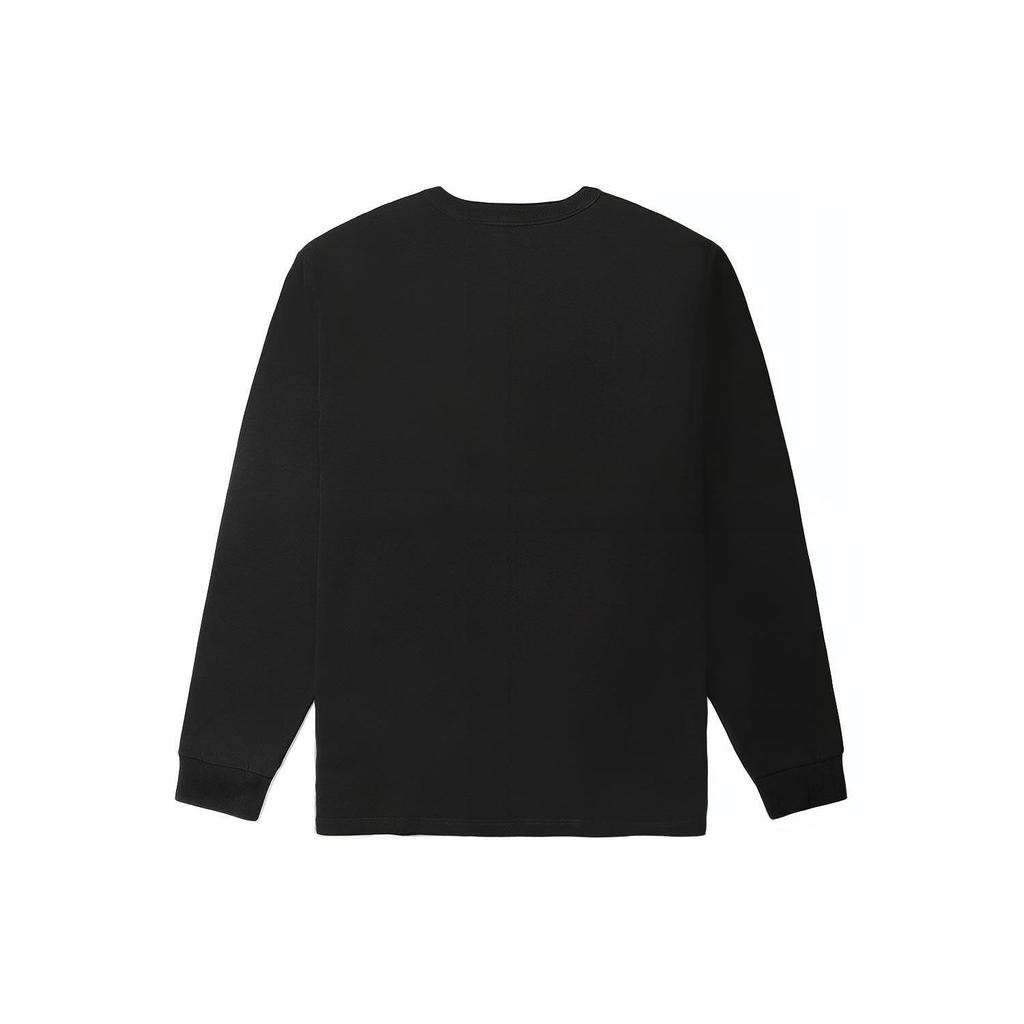 Vans Однотонный свитер с круглым вырезом и буквами, спортивная повседневная футболка с длинным рукавом и принтом на плечах, топы унисекс, черный цвет VN0A5DYMBLK