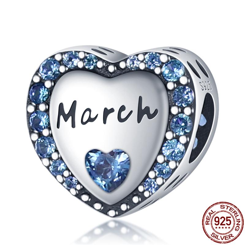 925 Silver 12 Zodiac Beads Exclusive Charm Fit Pan 3mm 925 Bracelet Key Chain Fashion Women Jewelry