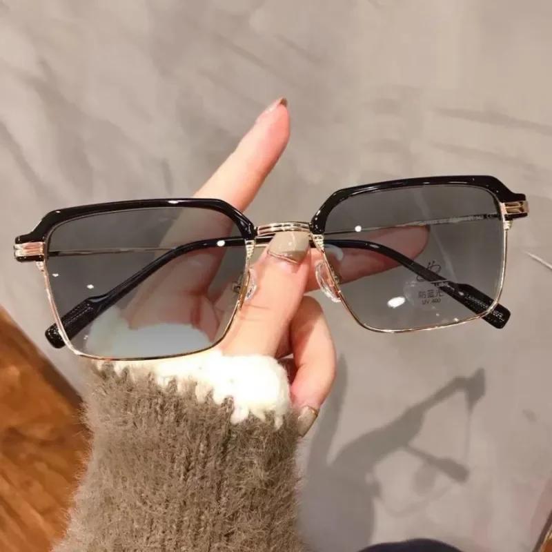 Мужские деловые фотохромные очки для близорукости, модные очки с защитой от синего света для близорукости, меняющие цвет компьютерные очки от 0 до -4.0