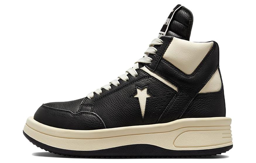 Converse TURBOWPN Mid Rick Owens DRKSHDW Черное Облако Кремовое A03945C