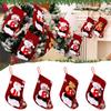 Embroidered Snowman Christmas Stockings New Year Christmas Tree Fireplace Decoration Gift Socks