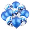 10pcs, 12 Inch, Blue Pink Gold, Confetti Latex Balloons, for Baby Shower Birthday Wedding Decorations