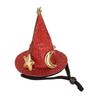 Hamster Hat Moon Star Pattern Small Animal Pet Top Hats with Adjustable Chin Strap for Turtles