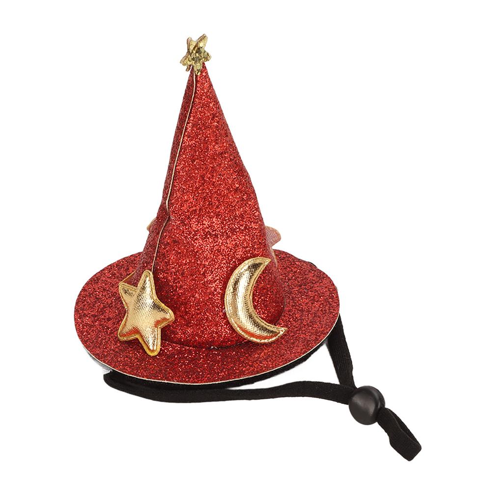 Hamster Hat Moon Star Pattern Small Animal Pet Top Hats with Adjustable Chin Strap for Turtles