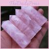 Exquisite Natural Rock Rose Quartz Crystal Point Healing Stone Obelisk Wand For Spiritual Growth