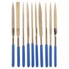 10Pcs Set 5x180mm Titanium Plated Steel Diamonds Needle Files Kit for Filing Cutting