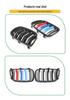 07-10 BMW X3 E83 Front Grille: Bright Black Double Slat M Style