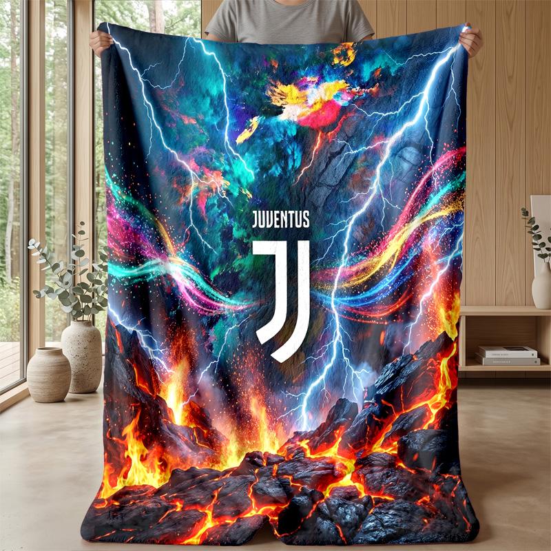 Juventus FC Theme blanket Soft Flannel Blanket Plush Throw Blanket Cozy Sofa Bed Blanket for Home Decor