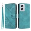For Motorola Edge 50 Fusion 5G Leather Wallet Case Butterfly Flower Imprinted Phone Cover with Strap
