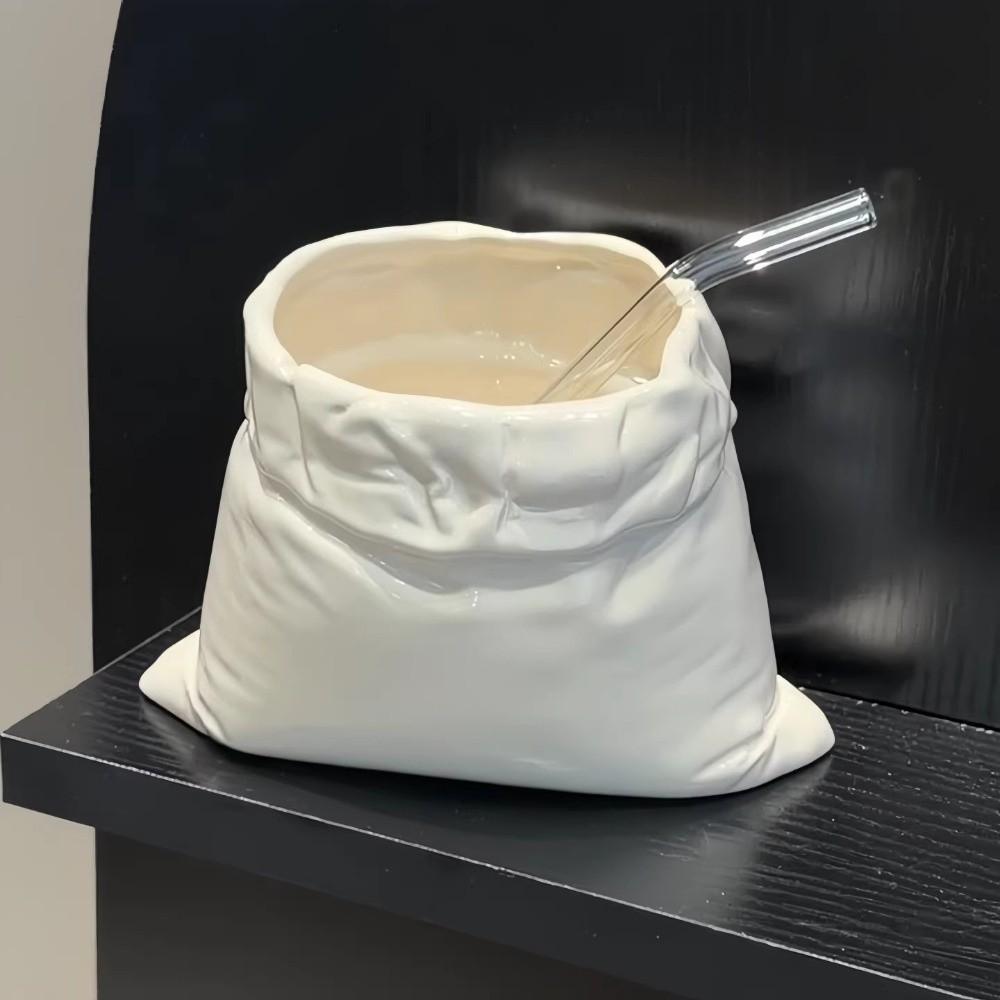 Handbag-shaped Cloth Bag Coffee Cup Heat-resistant Juice Cups Novelty Ceramic Coffee Mug