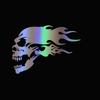 Car Stickers Halloween Skull Flame Skull Rear Bumper Decoration Motorcycle Body Stickers