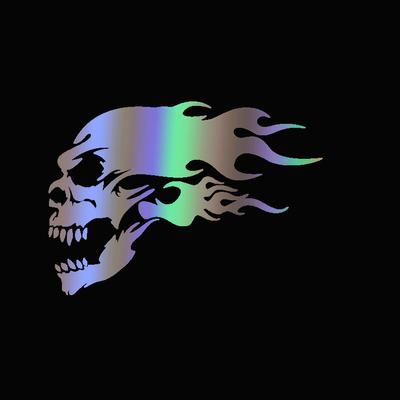 Наклейки на автомобиль Хэллоуин Череп Пламя Череп Украшение на задний бампер Наклейки на корпус мотоцикла