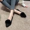 Мода 2025 Новые женские балетки Пушистые Милые Туфли-лоферы для женщин Весенняя Повседневная Обувь Слипоны Обувь Мягкая Подошва Удобные