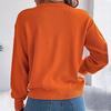 Womens Knit Jumper V-Neck Long Sleeve Color Block Pullovers Sweaters Button Chunky Cable Knitted Sweatshirt