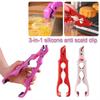 Non-Slip Anti Scalding Clip Silicone Handle Hot Bowl Gripper Dish Lifter Clamp  Kitchen Use