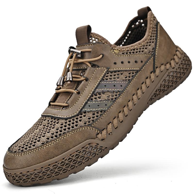Летний Новый Стиль Мужская Удобная Повседневная Уличная Обувь Мужская Дышащая Обувь для Ходьбы Мягкая Подошва Спортивная Модная Большого Размера