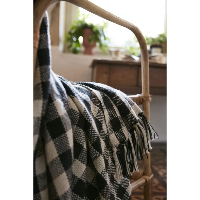 Plaid a franges 180 x 220 cm Gabriel