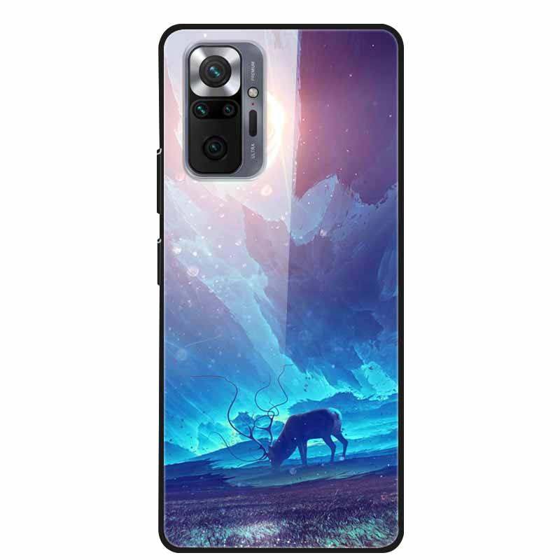 Цветная закаленная стеклянная крышка для чехла Xiaomi Redmi Note 10 Pro, жесткий противоударный Funda для чехлов Redmi Note10 / Note 10Pro, корпус