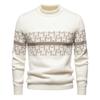 Hot Selling Explosive Autumn and Winter New Casual Jacquard Crew Neck Sweater Bottom Knitted Knitwear