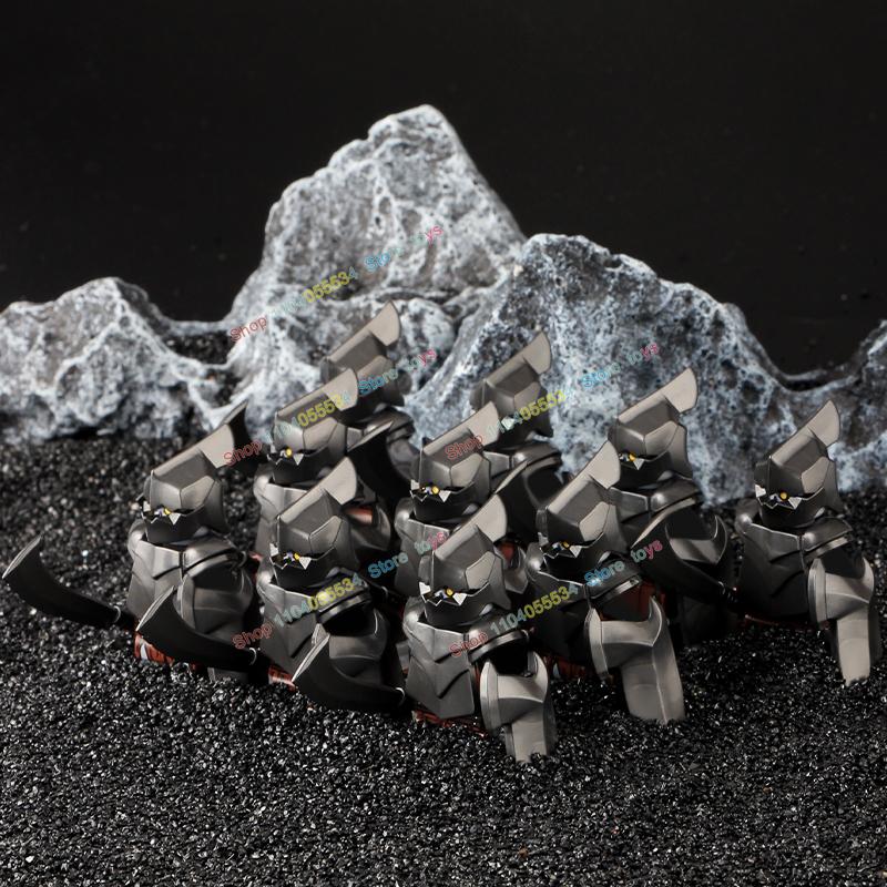 Movie Series Orc Uruk-hai Army Action Figures Mini Bricks Doll Assemble Building Blocks MOC DIY Toys for kid gift