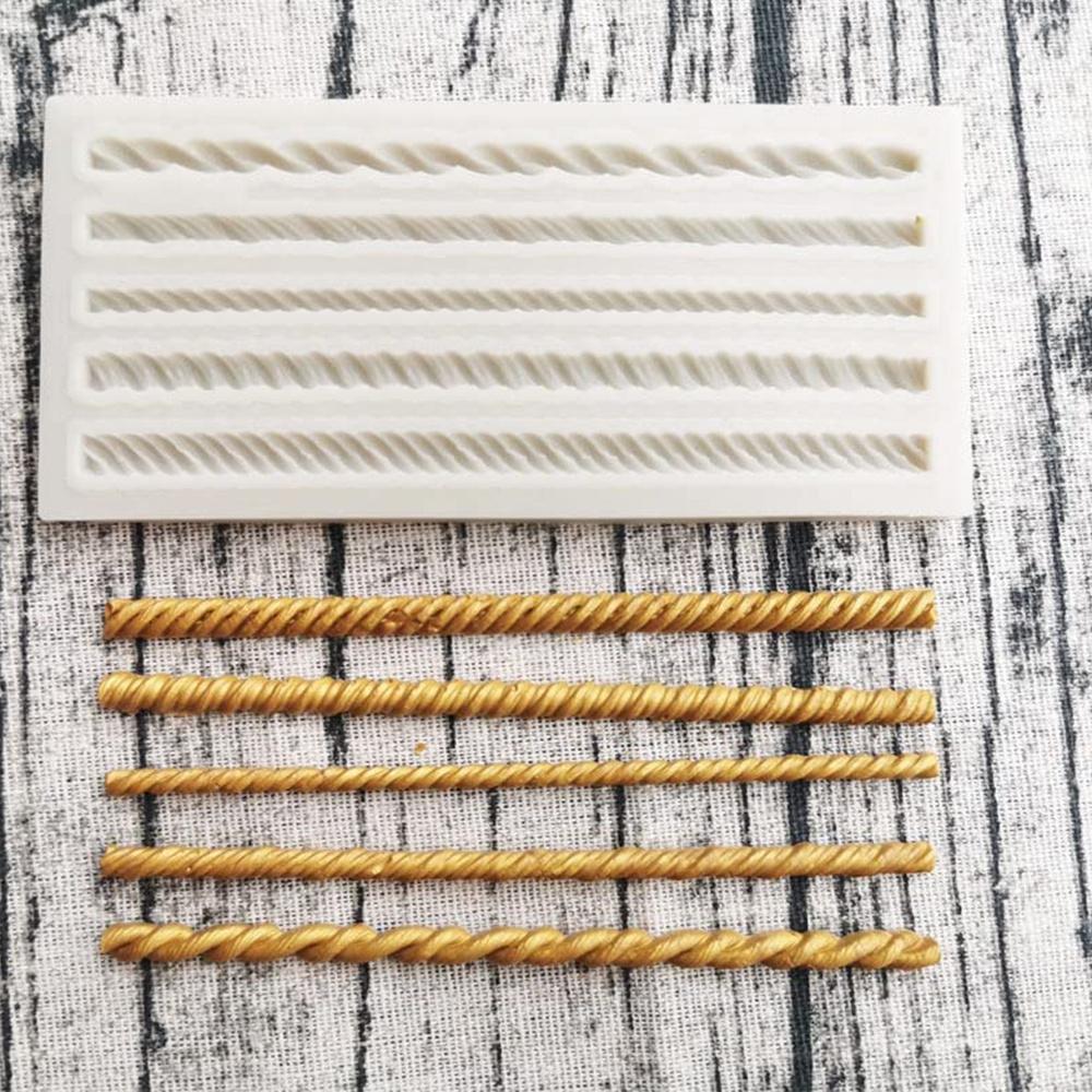 Веревка силиконовая форма жемчужная/цепная форма для помадки формы для кексов/десертов/тортов украшения рождественские новые плетеные кружевные формы