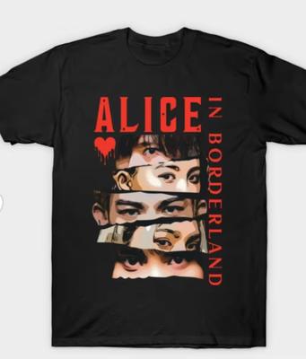 Футболка унисекс Alice in Borderland Graphic 100% Хлопок, Высококачественная мужская женская винтажная с круглым вырезом