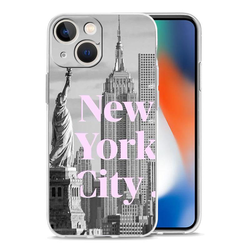 Чехол для телефона iPhone 17 Air Cases iPhone 16 15 12 13 14 Pro Max SE 7 8 Plus iPhone11 Cover Пейзаж побережья Нью-Йорка