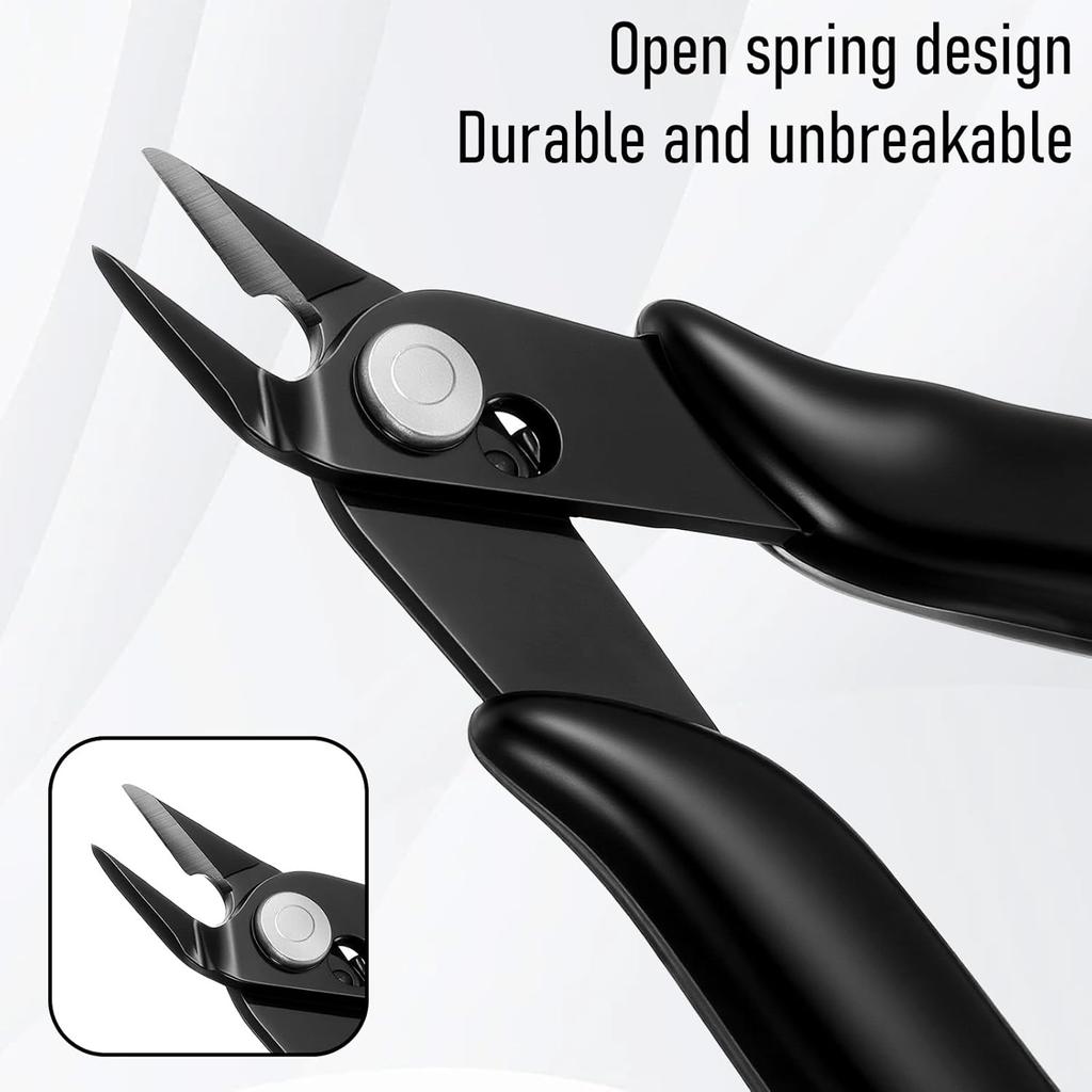 Mini Hair Extension Plier, Flush Wire Cutter Small Hair Pliers with an Opening Spring Keratin Cutting Pliers with an Opening Spring, Hairs Extensions