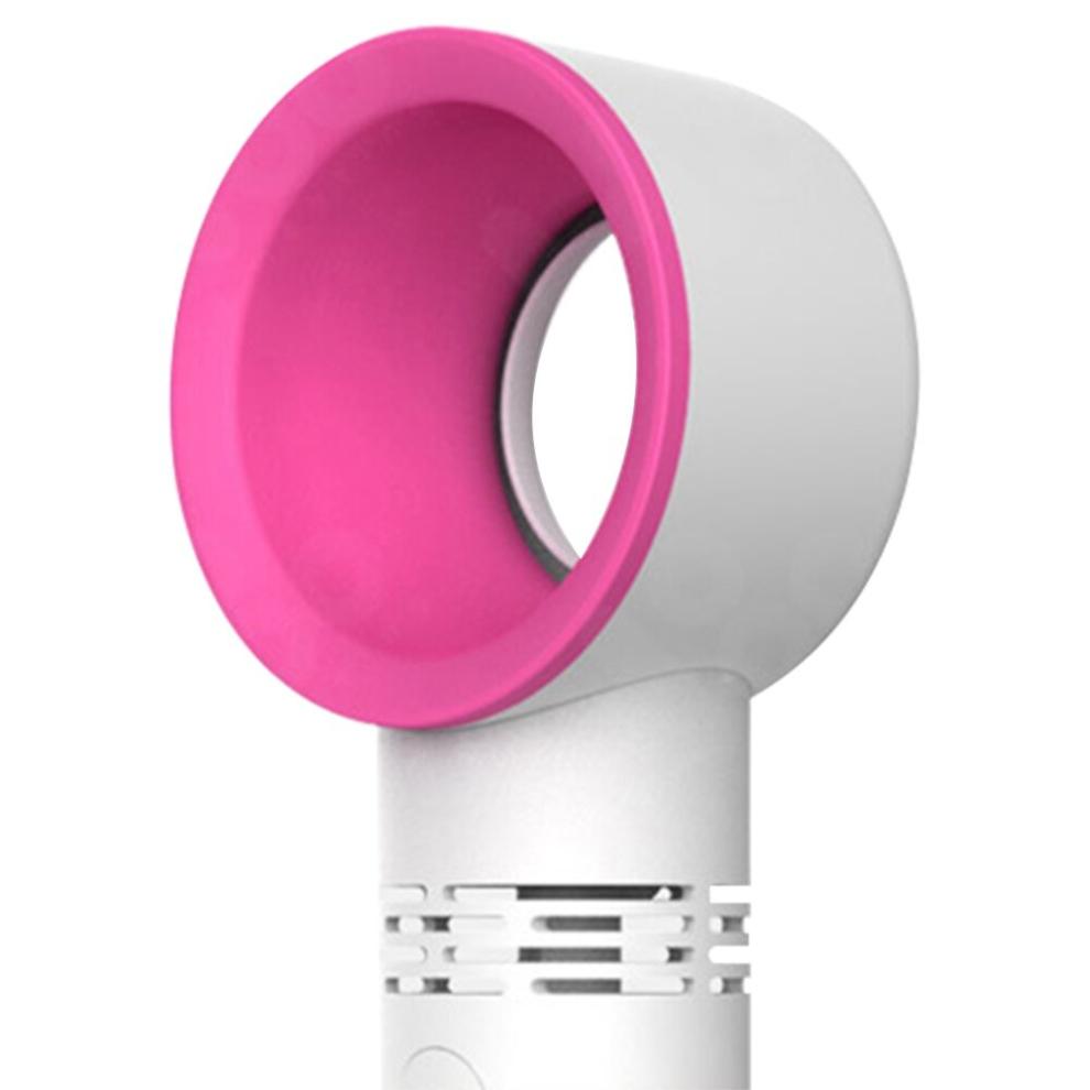 Electric Bladeless Fan Portable Cordless Usb Charging Mini Handheld Fan Handheld Mini Cooler No Leaf Handy Fan-White
