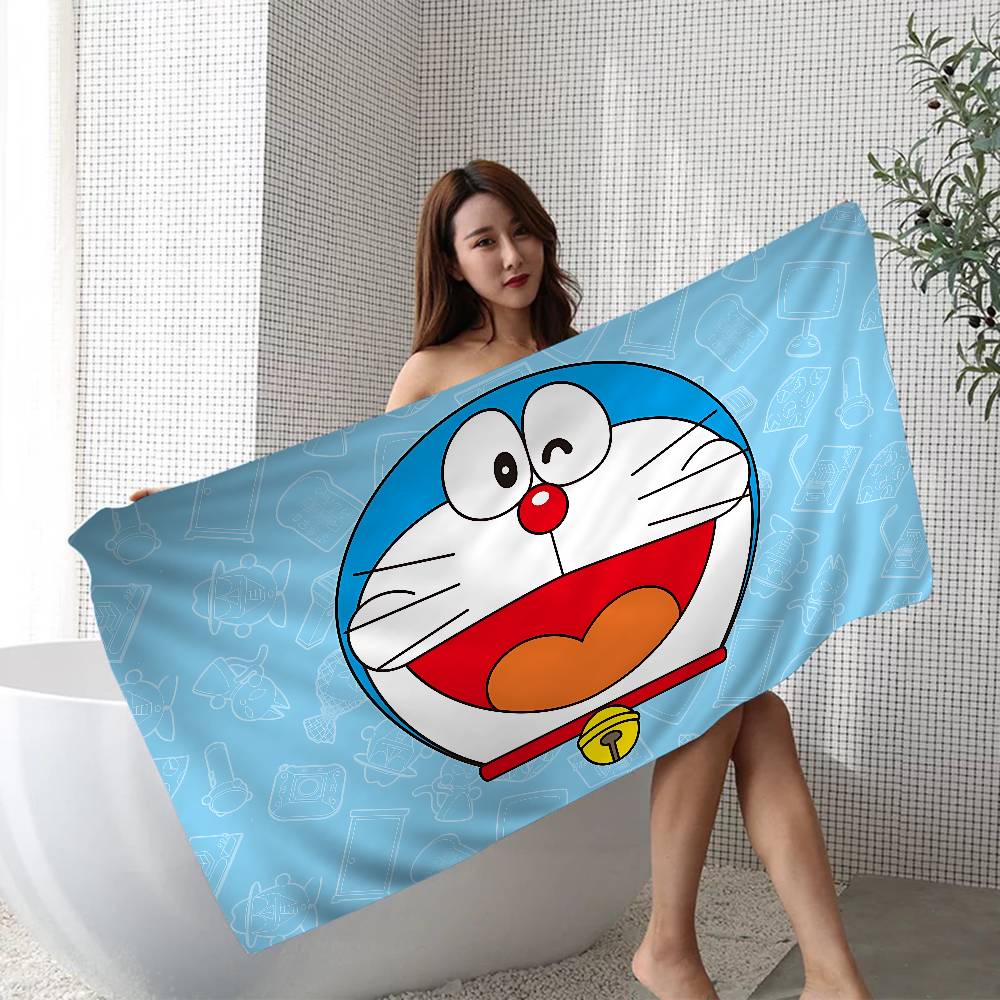 Funny D-Doraemon Cartoon Big Microfiber Beach Towels Quick Dry Towel Sand Beach Towels Pool Towel for Travel Swim Pool Yoga
