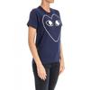 Comme des Garçons PLAY COMME des GARCONS PLAY Белый Принт Сердце Короткий Рукав Темно-Синий Мужской AZ-T181-051-051