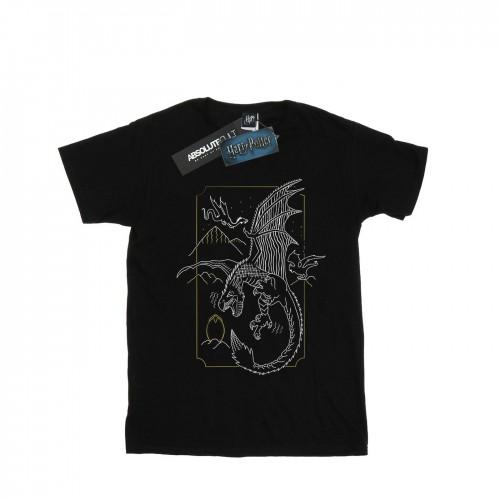 Harry Potter Mens Dragon Line Art T-Shirt