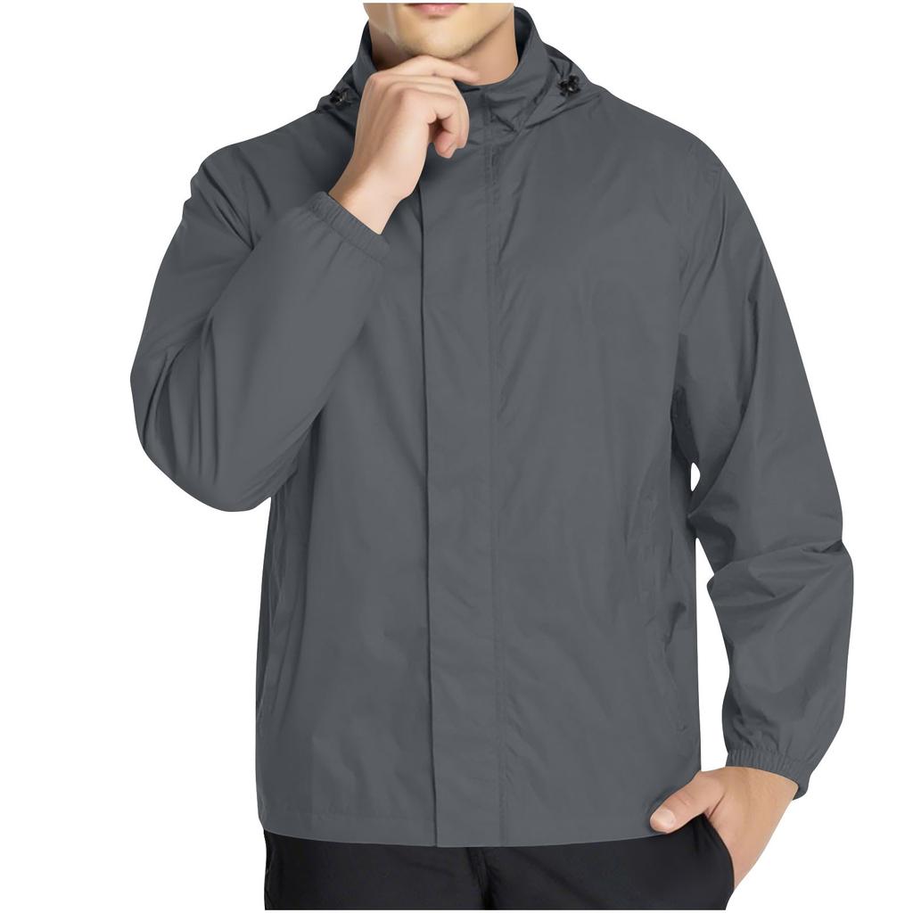 Rain Jacket Men Raincoat Running Waterproof Windproof Travel Hiking Cycling Rain Coat